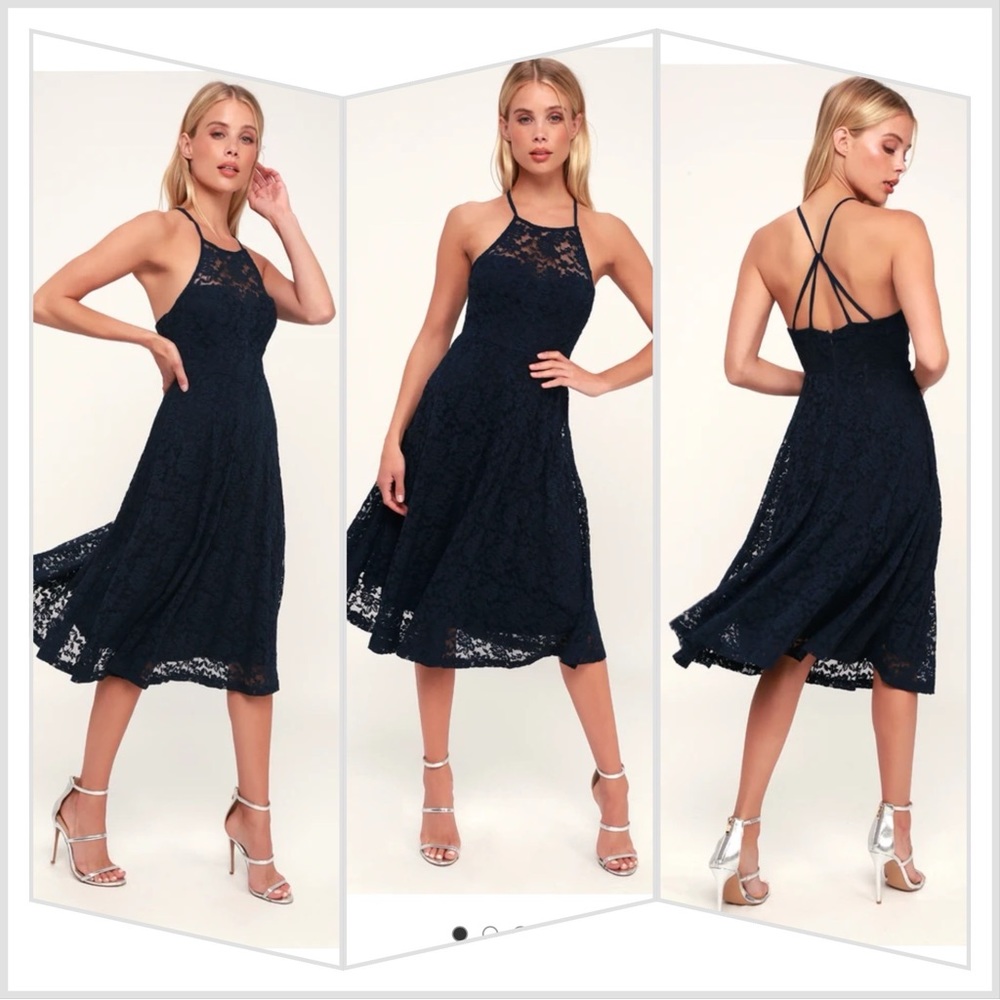 My kingdom navy lace dress
